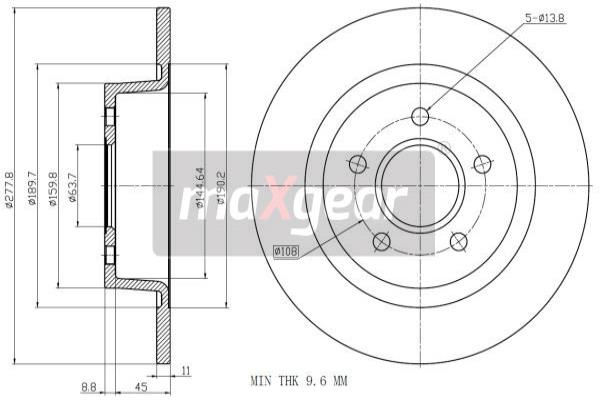 Disc frana 19-1958 MAXGEAR