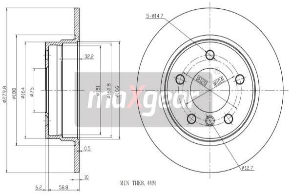 Disc frana 19-1960 MAXGEAR