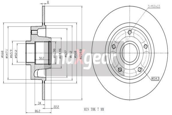 Disc frana 19-1973 MAXGEAR