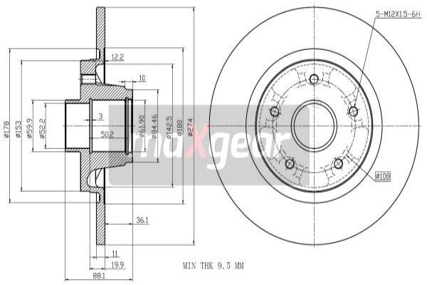 Disc frana 19-1974 MAXGEAR