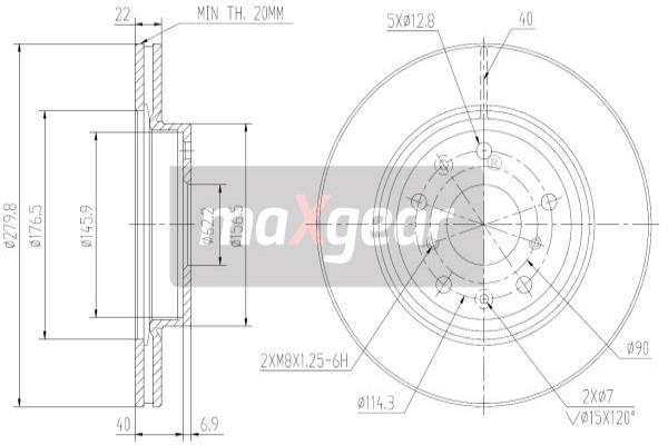 Disc frana 19-2003 MAXGEAR