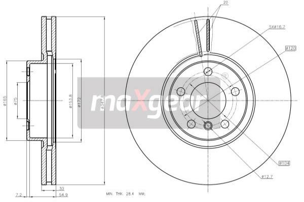 Disc frana 19-2005 MAXGEAR