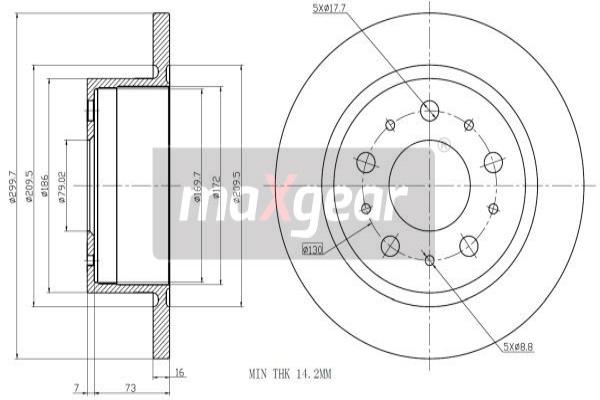 Disc frana 19-2008 MAXGEAR