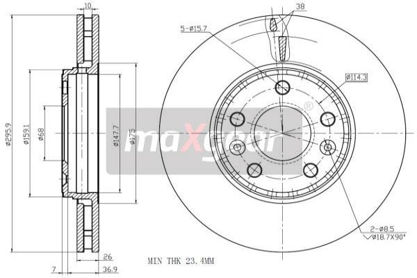 Disc frana 19-2013 MAXGEAR