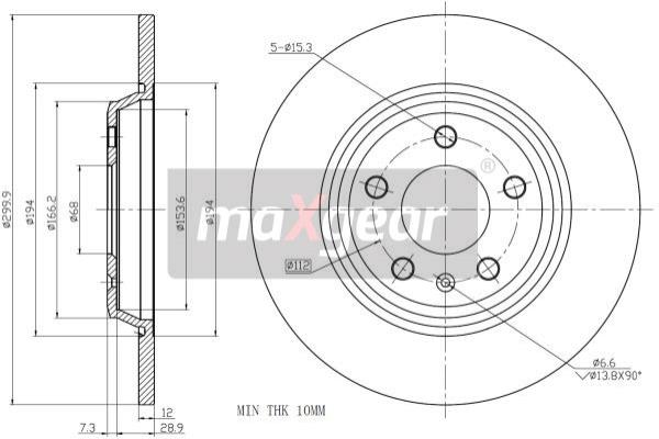 Disc frana 19-2015MAX MAXGEAR