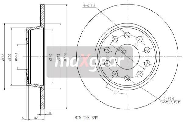 Disc frana 19-2018 MAXGEAR