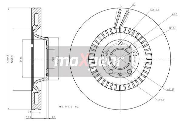 Disc frana 19-2020 MAXGEAR