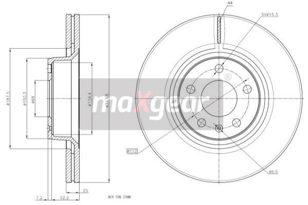 Disc frana 19-2021 MAXGEAR