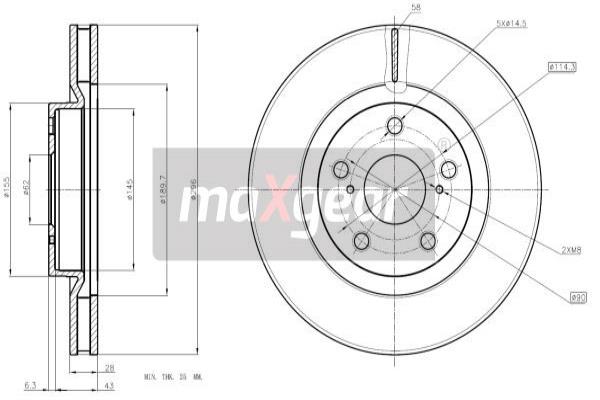 Disc frana 19-2196 MAXGEAR