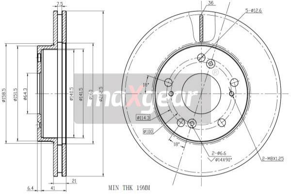 Disc frana 19-2218 MAXGEAR