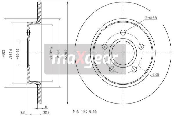 Disc frana 19-2233 MAXGEAR