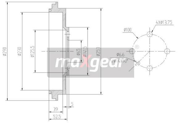 Tambur frana 19-2245 MAXGEAR