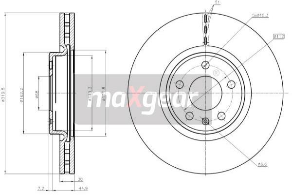 Disc frana 19-2252 MAXGEAR