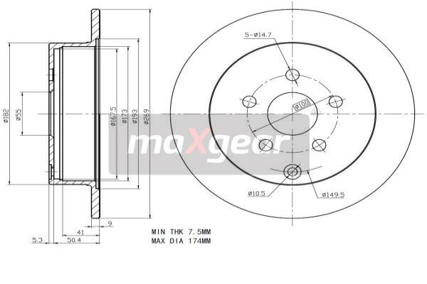 Disc frana 19-2266 MAXGEAR