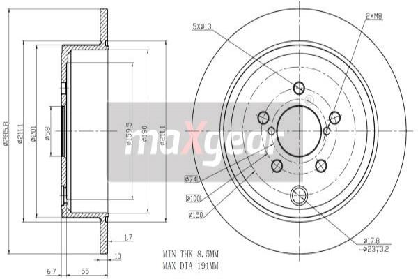 Disc frana 19-2271 MAXGEAR