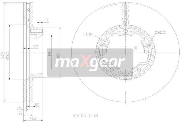 Disc frana 19-2272 MAXGEAR