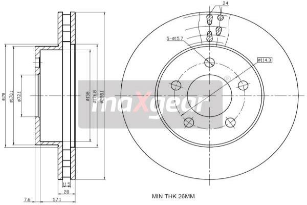 Disc frana 19-2286 MAXGEAR