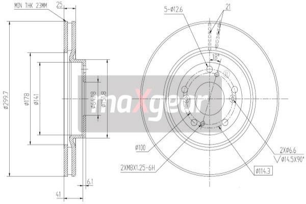 Disc frana 19-2301 MAXGEAR