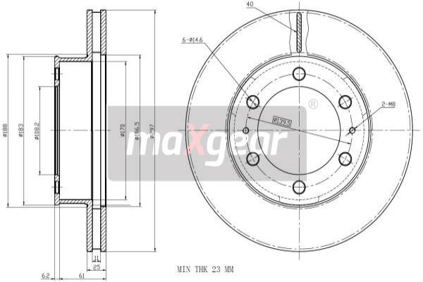 Disc frana 19-2350 MAXGEAR