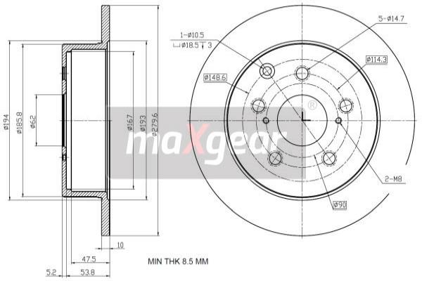 Disc frana 19-2353 MAXGEAR