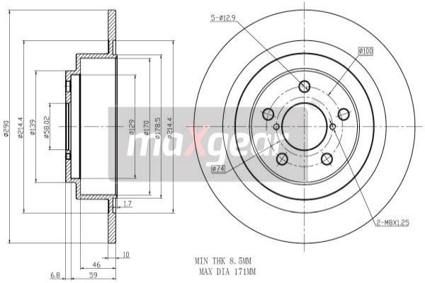 Disc frana 19-2357 MAXGEAR