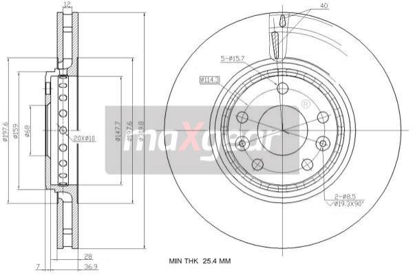 Disc frana 19-2363 MAXGEAR