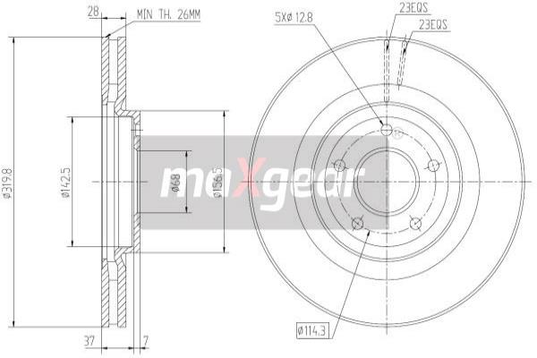 Disc frana 19-2364 MAXGEAR