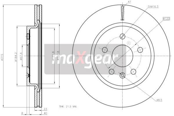 Disc frana 19-2368 MAXGEAR