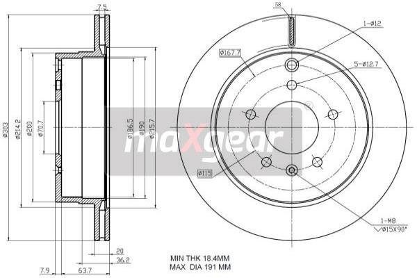 Disc frana 19-2370 MAXGEAR