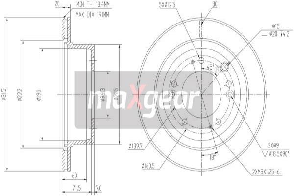 Disc frana 19-2372 MAXGEAR