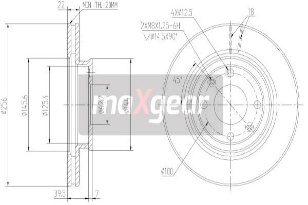 Disc frana 19-2376 MAXGEAR