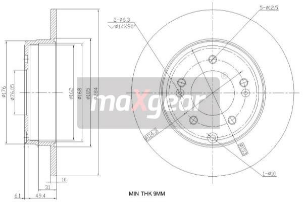 Disc frana 19-2382 MAXGEAR