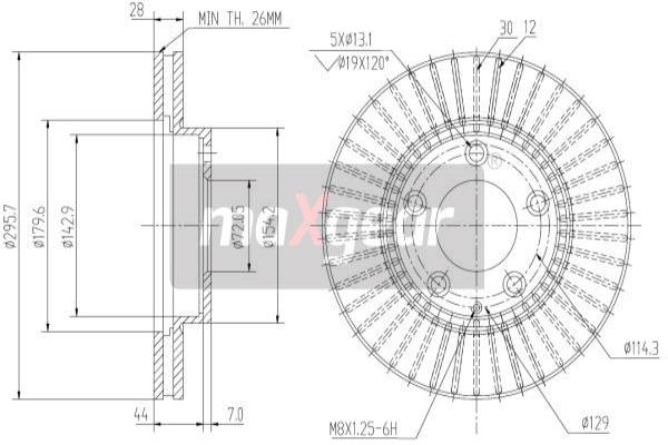 Disc frana 19-2387 MAXGEAR