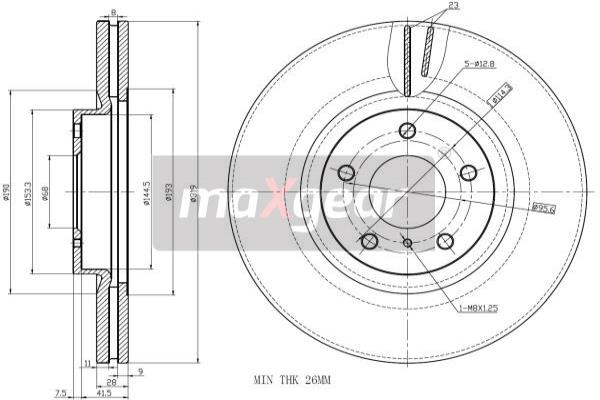 Disc frana 19-2407 MAXGEAR