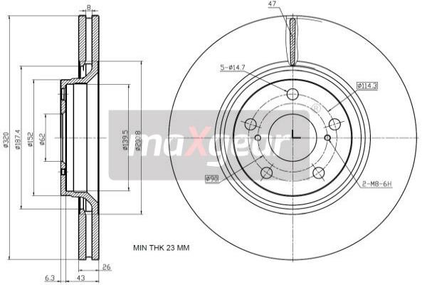 Disc frana 19-2433 MAXGEAR