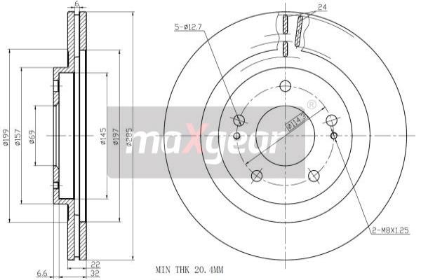 Disc frana 19-2445 MAXGEAR