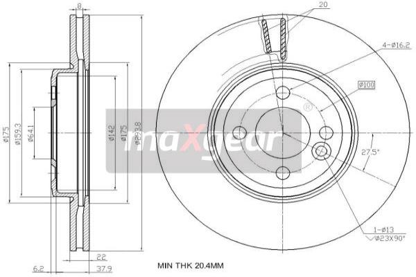 Disc frana 19-2456 MAXGEAR