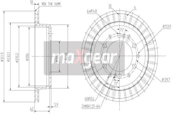 Disc frana 19-2464 MAXGEAR