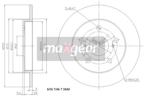 Disc frana 19-2467 MAXGEAR