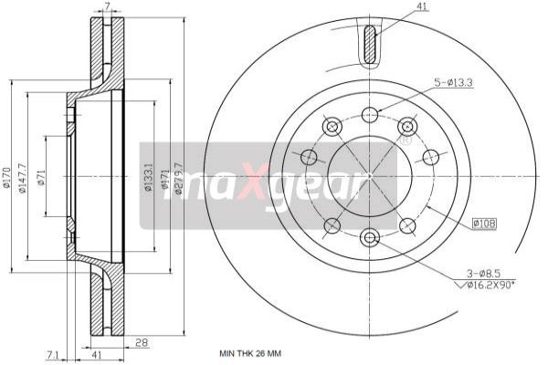 Disc frana 19-2490 MAXGEAR