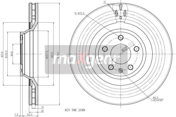 Disc frana 19-2492 MAXGEAR