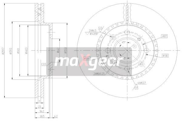 Disc frana 19-2498 MAXGEAR