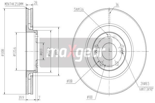 Disc frana 19-2503 MAXGEAR