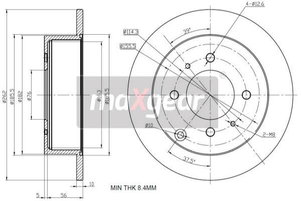 Disc frana 19-2507 MAXGEAR