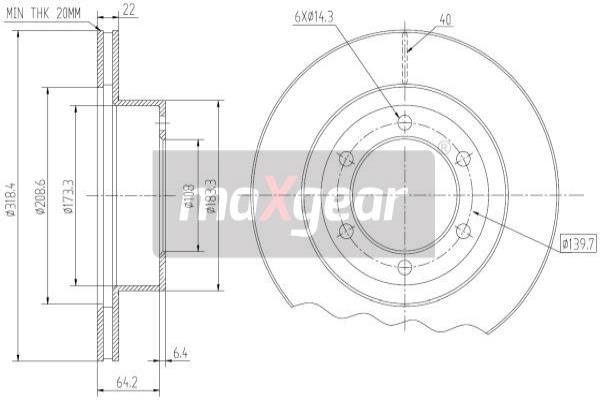 Disc frana 19-2549 MAXGEAR