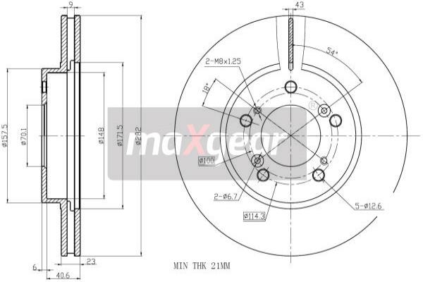 Disc frana 19-2554 MAXGEAR