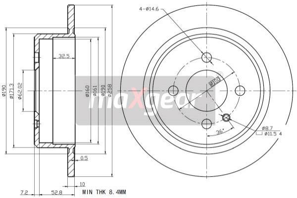 Disc frana 19-2663 MAXGEAR