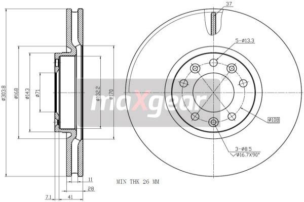 Disc frana 19-2749 MAXGEAR