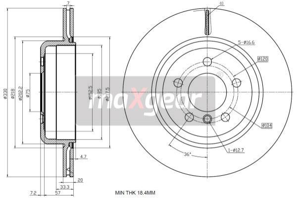 Disc frana 19-2783 MAXGEAR