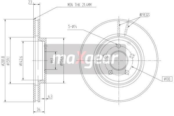 Disc frana 19-2784 MAXGEAR